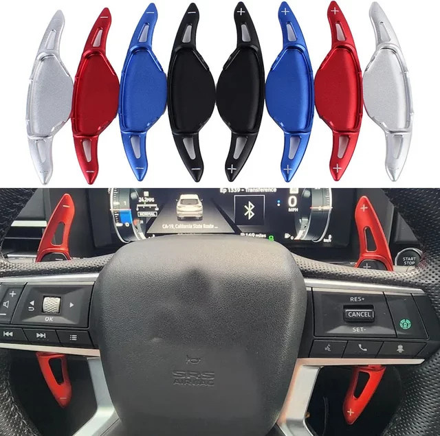 Cherk Shifter Paddle Verlängerung aus Aluminium für Mitsubishi Outlander 2022-24 PHEV in Silber oder Rot - Bild 1