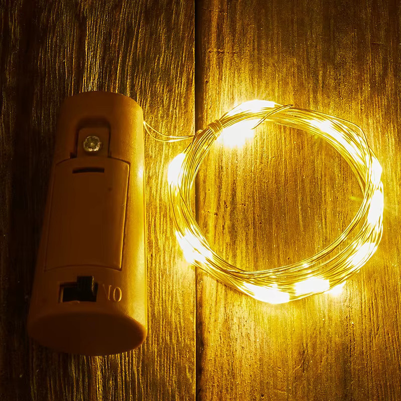 Batteriebetriebene LED Lichterkette als Wein Flaschen Stopper für Garten Party und Weihnachtsdekoration - Bild 2