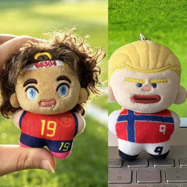 Yiran toy Yamal Bellingham Haaland Plüsch, Schlüsselanhängerpuppe, 7cm - Bild 1