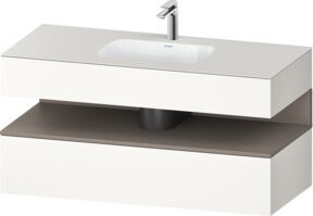 Duravit Einbauwaschtisch-Möbel-Set Qatego in Weiß, B/T/H: 120 x 55 x 60 cm - Bild 1