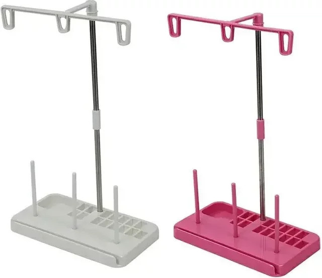 Nähgarnhalter für 3 Spulen in Pink aus Kunststoff für Heimnähmaschinen und DIY-Projekte - Bild 1