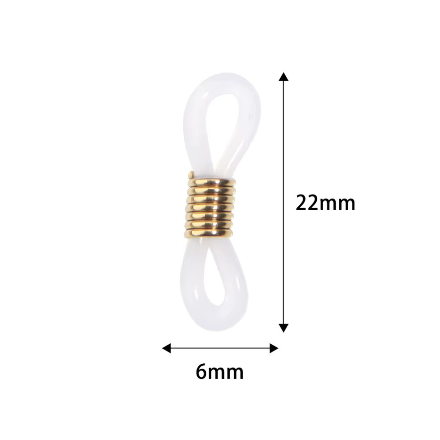 Brillenkettenende Messing, transparent, Unisex - Bild 1