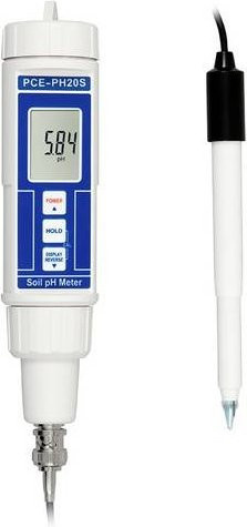 PCE Instruments PCE-PH20S PH-Meter für Bodenproben in Weiß mit externer pH-Elektrode und Messbereich 0,00 bis 14,00 pH - Bild 1