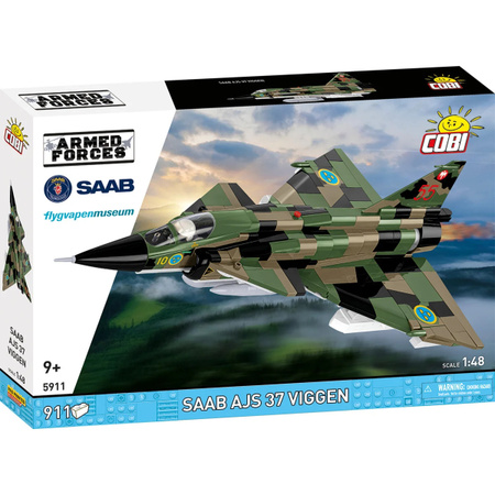 COBI Konstruktionsspielzeug Saab AJS 37 Viggen Jagdflugzeug Kampfjet Klemmbaustein