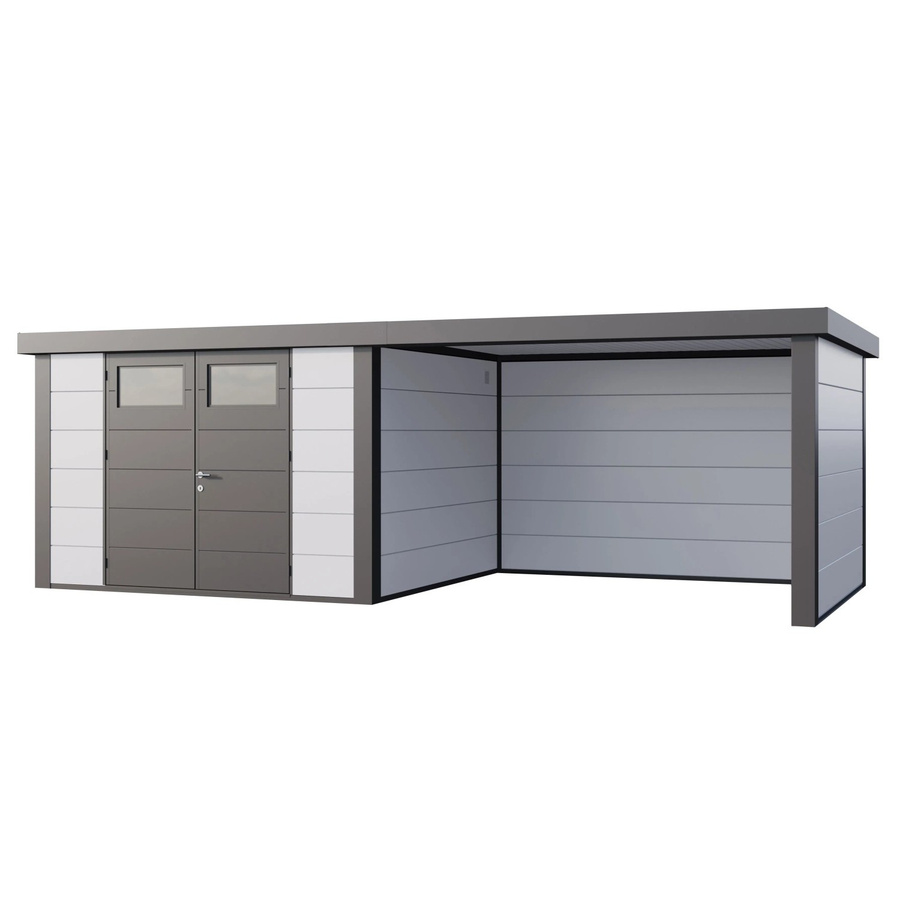 Telluria Gerätehaus Classico mit Lounge L Rechts in Weiß, B/T/H: 692 x 219 x 318 cm - Bild 2