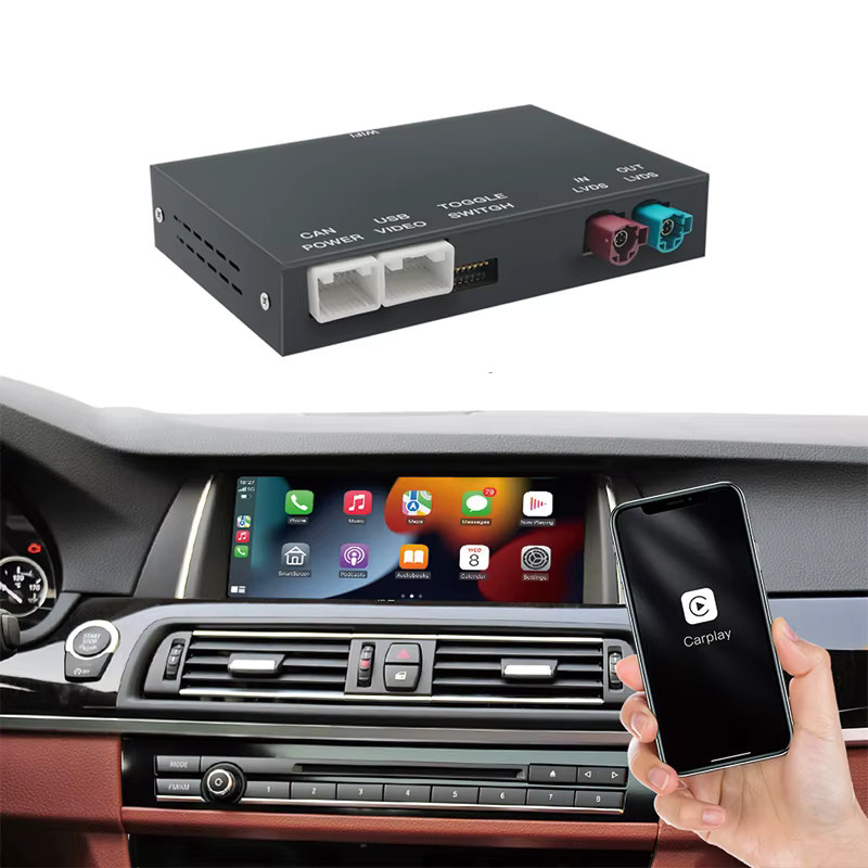 REEIIO Kabelloses CarPlay und Android Auto Interface für BMW NBT und CIC Systeme, Schwarz - Bild 5