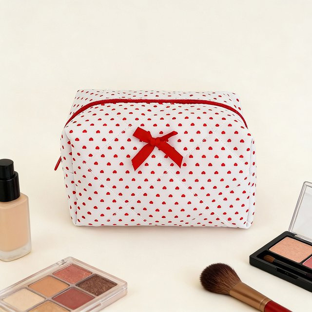 Airfriend Kosmetiktasche, Damen, Rote Herz Beutel - Bild 1