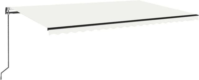 Furnicato Automatische Einziehbare Markise mit Fernbedienung in Creme aus Aluminium und Polyestergewebe B/T: 500 x 350 cm - Bild 1