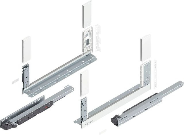 Blum Legrabox free Schubladensystem Höhe C mit Tip-On Vollauszug, Seidenweiß, Auszugslänge: 500 mm, Tragkraft: 40 kg - Bild 1