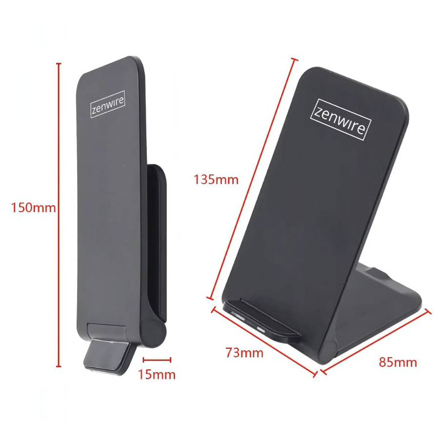 Zenwire X18A Kabellose Ladestation mit Qi-Induktion und 15W Schnellladung via USB-C in Schwarz - Bild 4