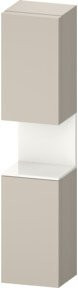 Duravit Hochschrank Qatego in Taupe, Wandmontiert, 2 Türen mit Glasfachböden, B/T/H: 40 x 36 x 176 cm - Bild 1