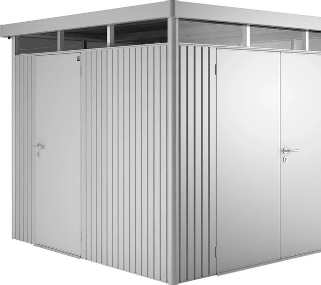 Biohort Zusatztür für Gerätehaus HighLine, AvantGarde und Panorama aus Edelstahl und Stahlblech, Farbe: Silber-Metallic, B/T/H: 80 x 3,5 x 185,5 cm - Bild 1