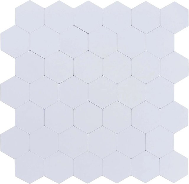 Dalsys Selbstklebende Fliesen mit Wabenmuster in Weiß, 1 m² (11 Stück) aus PVC - Bild 1