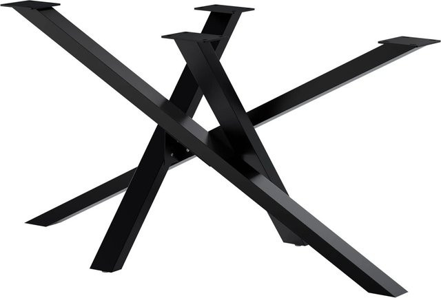 DELUKE Tischgestell BELD aus Stahl in Schwarz mit industrieller Optik, B/T/H: 140 x 72 x 70 cm - Bild 1