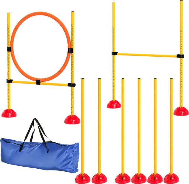PawHut Agility Set Hunde, 4-teiliges Set, höhenverstellbar - Bild 1
