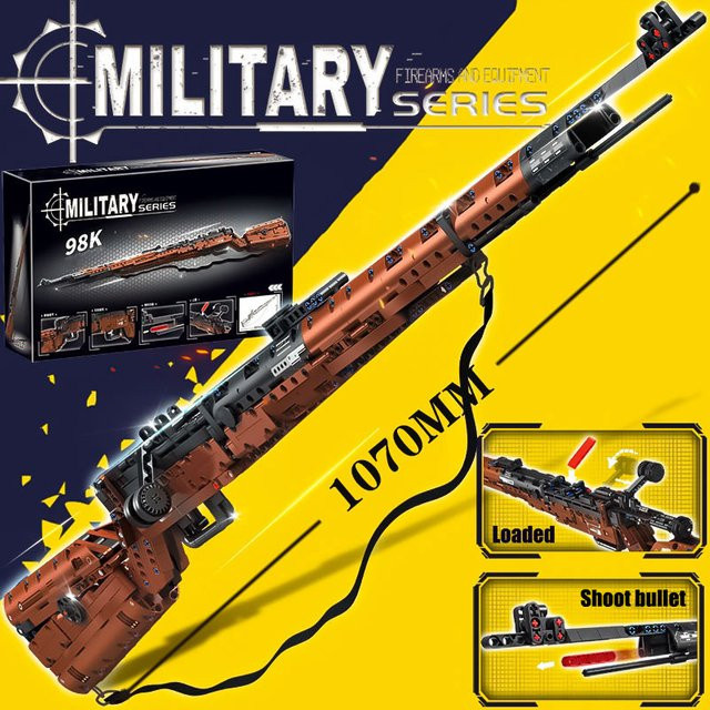 BXA WW2 Militär-Serie Kar98k Gewehrmodell, Baustein-Set, 1206 Teile - Bild 1