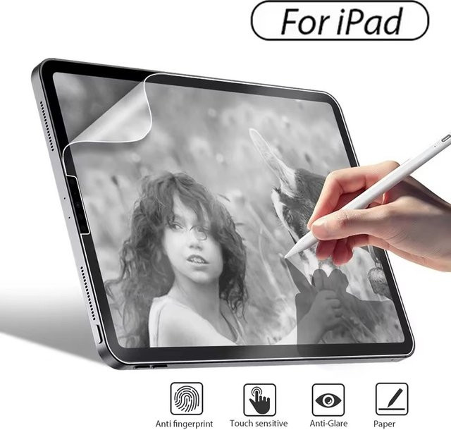 VORTNGLE Matte Painting Displayschutzfolie mit Paper Feel für iPad Air 5, iPad Pro 11 2022, iPad 10. Generation, iPad 7, 8, 10.2 und iPad Mini 6, transparent - Bild 1