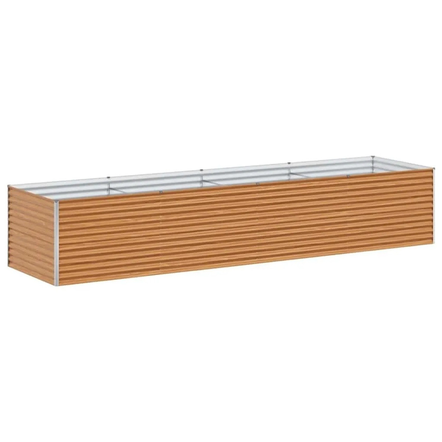 vidaXL Hochbeet aus verzinktem Stahl in Hellbraun B: 390 cm, T: 100 cm, H: 68 cm - Bild 2
