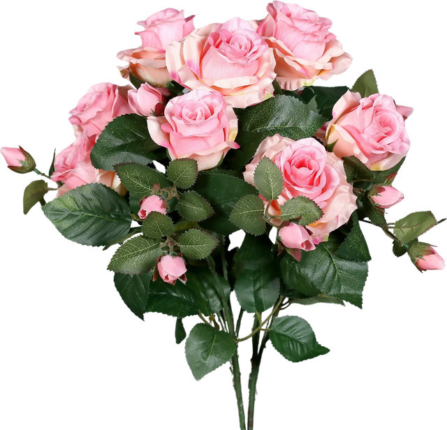 Künstlicher Rosenstrauß von Aplanta mit 9 Blüten, Höhe: 46 cm - Bild 1