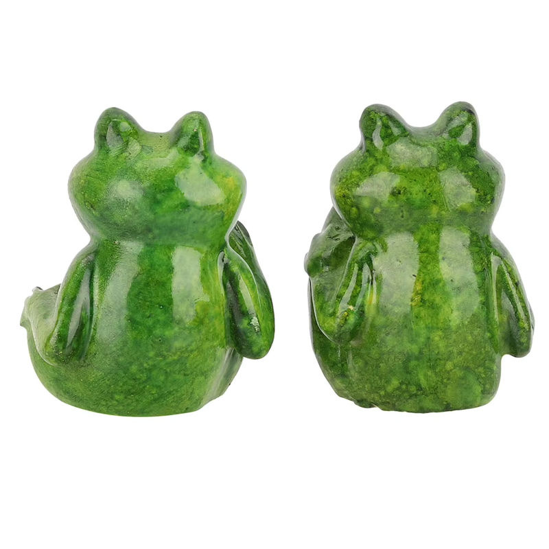 Fdit Garten Deko Frosch Skulptur aus Kunstharz in Grün als Outdoor Ornament für Rasen und Home Desk - Bild 6