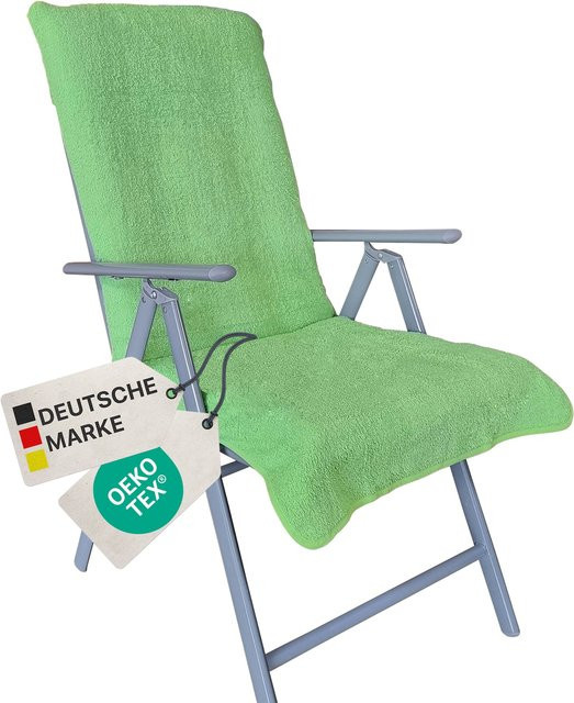 NYVI Frottee Schonbezug für Gartenstuhl Hochlehner Farbe: Grün, B/H: 60 x 130 cm - Bild 1