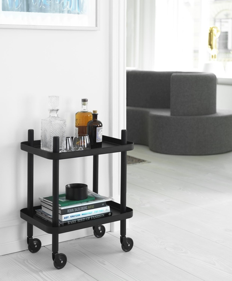 Normann Copenhagen Block Table Beistellwagen aus Stahl und Esche in Schwarz - Bild 4