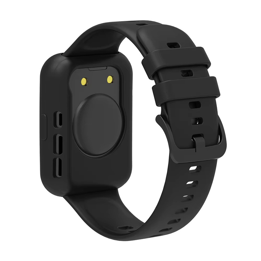 Indekos Silikonhülle und Armband in Schwarz für Huawei Watch Fit 2 - Bild 4