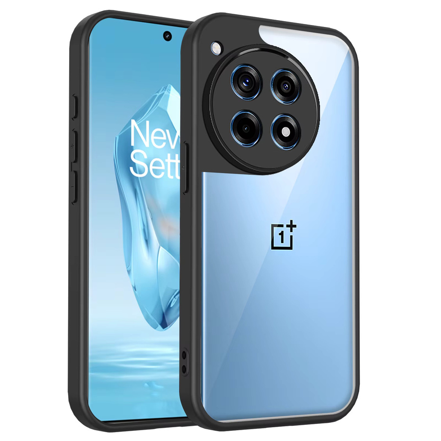 OnePlus 12R und OnePlus Ace 3 Handyhülle mit transparenter matter Rückseite und Silikon-Bumper aus Hartschale - Bild 3