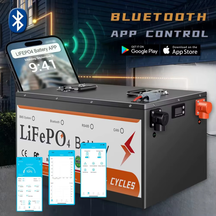 LiFePO4 Batteriepack 25,6V mit Bluetooth BMS für Solar-Haushaltsstromspeicher, Wohnmobil und Boot, 100Ah oder 200Ah verfügbar - Bild 5
