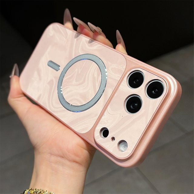 SUNWARD MagSafe Magnetische Wasserwellen-Hülle für iPhone 11 bis 17 Pro Max mit Stoßschutz in Schwarz und Multicolour - Bild 1
