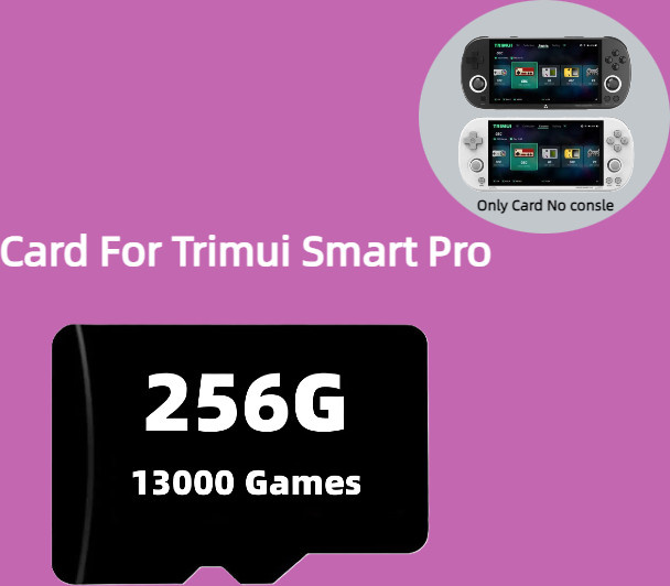 BOYHOM MicroSD Speicherkarte für Trimui Smart Pro Handheld Spielkonsole in Schwarz - Bild 1
