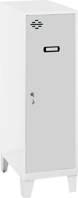 PROREGAL Schließfachwürfel AMEGO Spind mit Standfüßen, Farbe Grau-Weiß, H x B x T: 101,5 x 40 x 50 cm - Bild 1