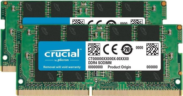 Crucial DDR4 SO DIMM 16 GB Kit (2 x 8 GB) 3200 MHz PC4-25600 CL22 1.2 V non-ECC Grün - Bild 1