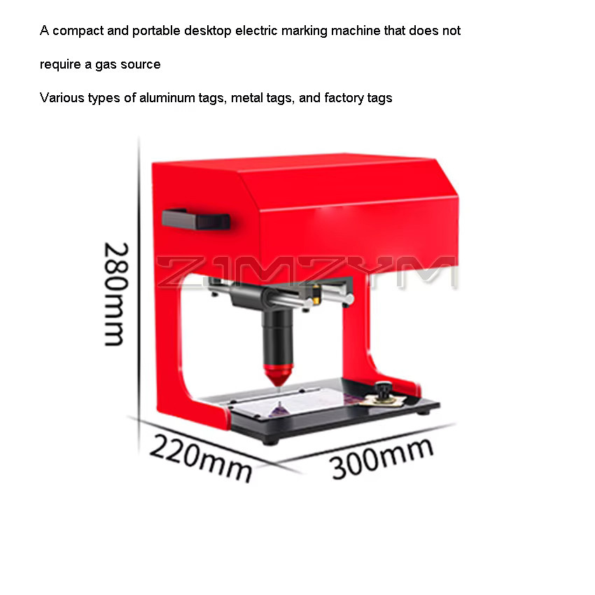 ZJMZYM Elektrische Desktop-Markierungsmaschine in Rot für Metall, Aluminium und Edelstahl - Bild 2