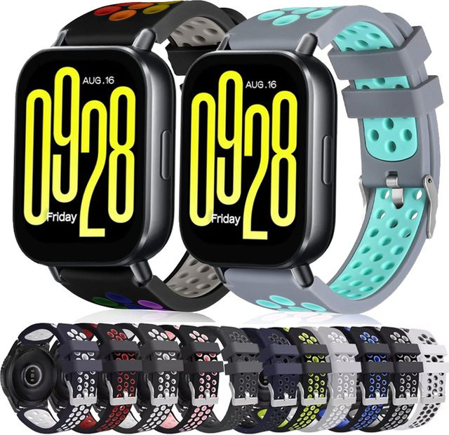 Uhrenarmband Silikon, bunt, 22 mm, Unisex - Bild 1