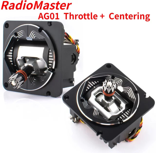RadioMaster AG01 Voll CNC-Drosselklappe mit selbstzentrierendem Hall-Gimbal in Schwarz für TX16S und Zerro Radio Sender-Fernbedienungen - Bild 1