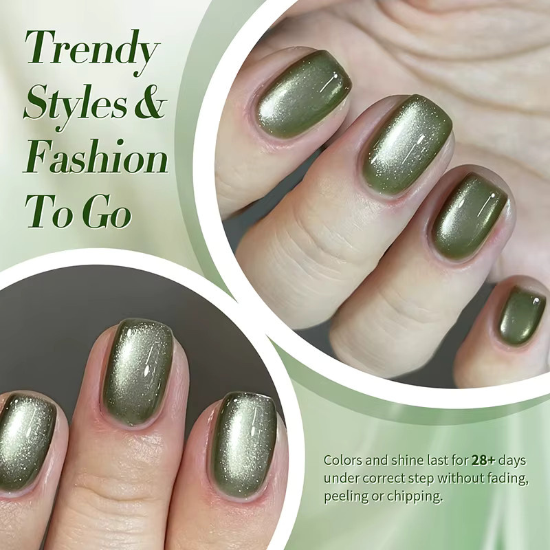 BORN PRETTY Dark Emerald Cat Magnetic Gel, 10 ml, Glänzend - Bild 4