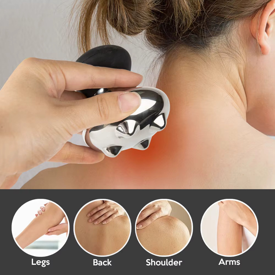 VIMYSHOW Gua Sha Massager Edelstahl, Gesichts-, Augen- und Körper-Roller - Bild 3