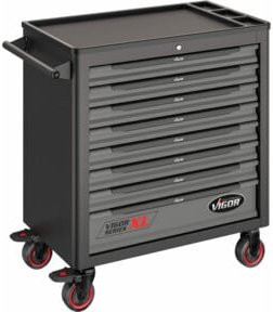 Vigour 1000 XL V4481 Rollbarer und abschließbarer Trolley in Schwarz und Grau, Gesamtlänge: 90,7 cm - Bild 1