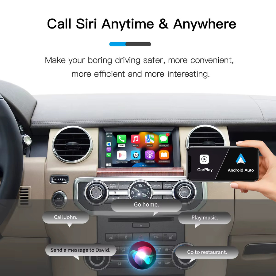 CARABC Drahtlose CarPlay und Android Auto Adapter für Land Rover und Jaguar in Schwarz - Bild 2