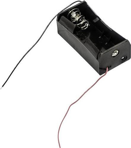 MPD BHDW Batteriehalter für 1x Mono (D) Batterie mit Kabel in Schwarz, B/T/H: 69 x 36 x 27 mm - Bild 1