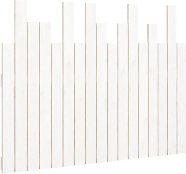 vidaXL Wand-Kopfteil aus massivem Kiefernholz in Weiß, B/H: 108 x 80 cm, Tiefe: 3 cm - Bild 1