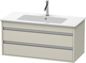 Duravit Waschtischunterschrank Ketho in Tau mit 2 Schubladen, wandhängend, B: 100 cm, T: 47,5 cm, H: 48 cm - Bild 1