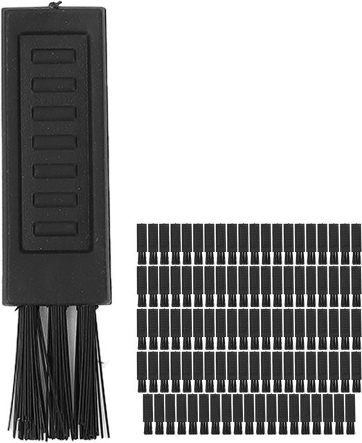 100 Stück Koogeelife Reinigungsbürsten Set in Schwarz für Tastaturen und Elektrogeräte - Bild 1