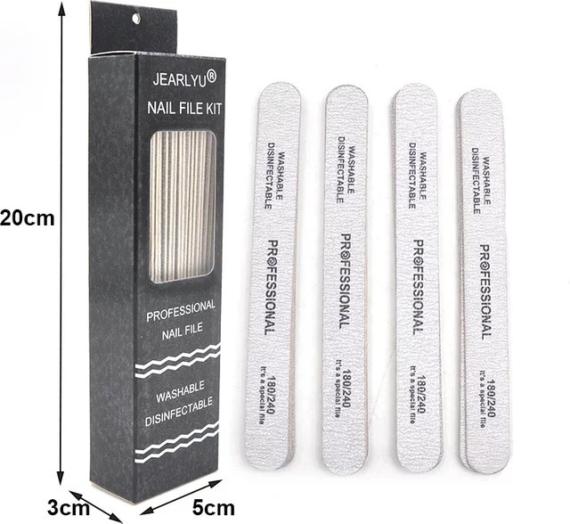 JEARLYU Nagelfeilen, 20 Stück, waschbar, Unisex - Bild 1