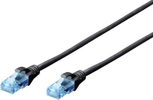 Digitus DK-1512-050/BL RJ45 Patchkabel CAT 5e U/UTP Ethernet LAN Kabel Schwarz 5,00 m - Bild 1