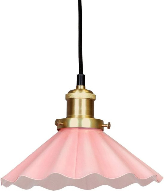 PR Home August Kleine Pendelleuchte in Pink mit Messingoptik und Glasschirm - Bild 1