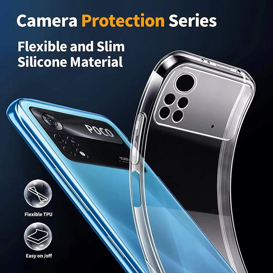 Ultra-dünne transparente TPU Schutzhülle für Xiaomi Poco M4 M3 M5 M6 Pro und Poco X4 X3 X5 X6 Pro 5G - Bild 5