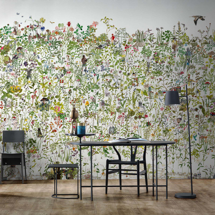 NLXL Mural Enchanted Garden selbstklebende Vlies Tapete mit floralem Design in Mehrfarbig - Bild 2
