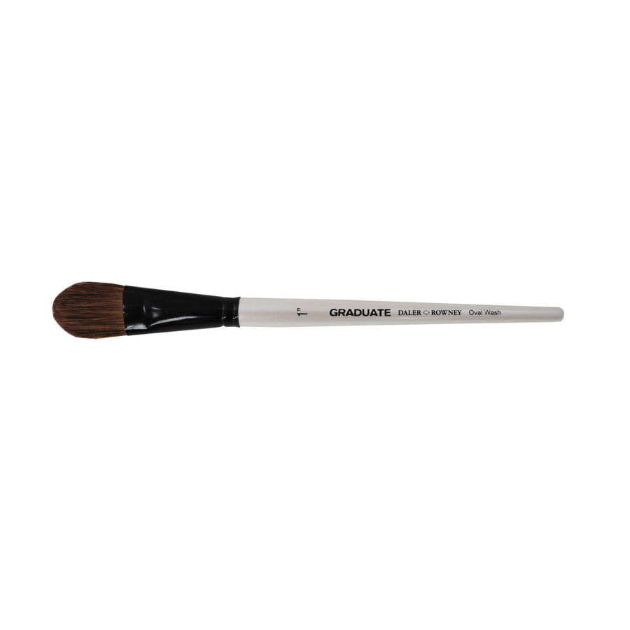 Daler-Rowney Graduate Aquarellmalpinsel aus Ponyhaar und synthetischer Fasermischung, 1 Zoll, Schwarz und Weiß - Bild 2